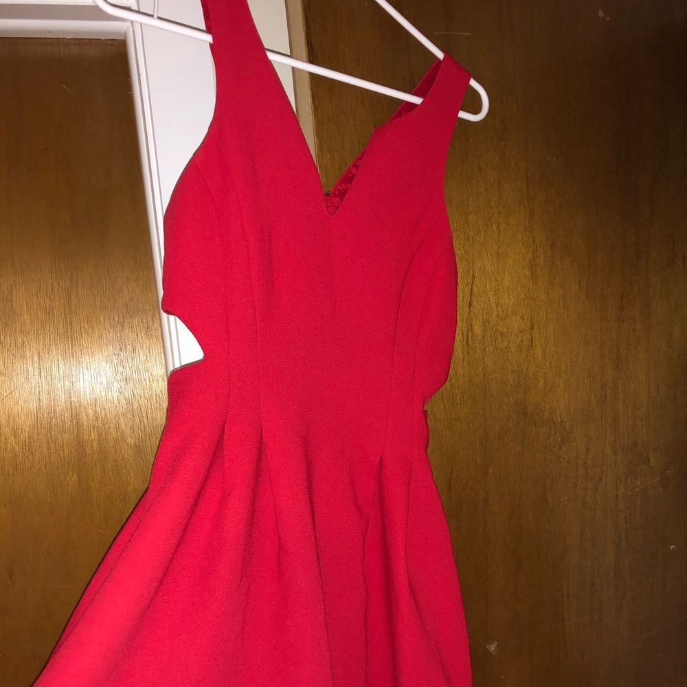 Red BCBG dress